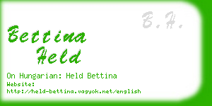 bettina held business card
